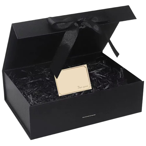 Black Luxury Gift Box & Shredded Paper